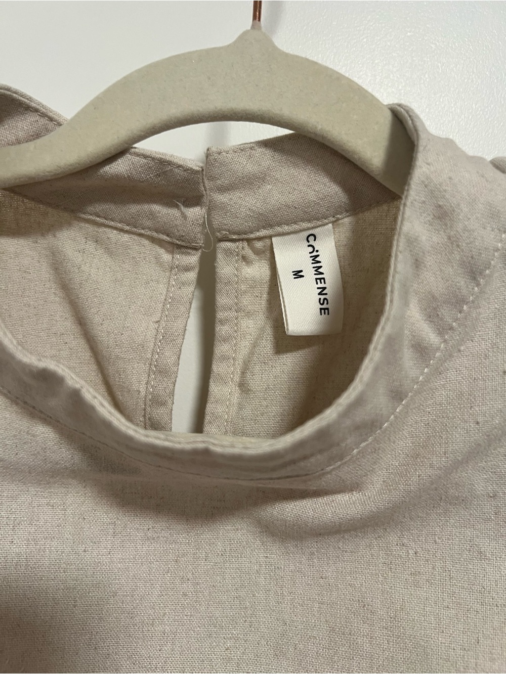 NWOT Commense Sleeveless Side-Tie Wide-Leg Jumpsuit in Cream - Picture 5 of 8